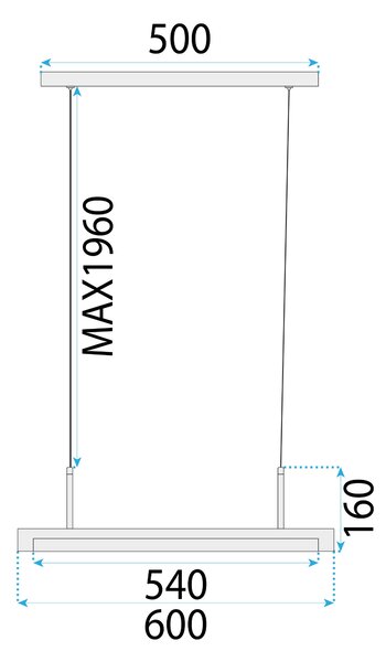 Toolight Toolight, LED stropní svítidlo 60cm + dálkové ovládání APP1530-CP, černá-hnědá, OSW-05660