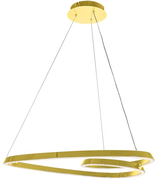 Toolight - LED stropní svítidlo APP7797-cp + dálkové ovládání, zlatá, OSW-09881