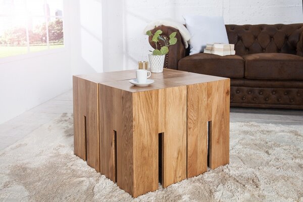 Dřevěný taburet Castle 30 x 30 cm »