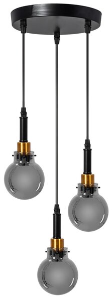 Toolight Závěsné svítidlo s APP1125-3CP Black Gold