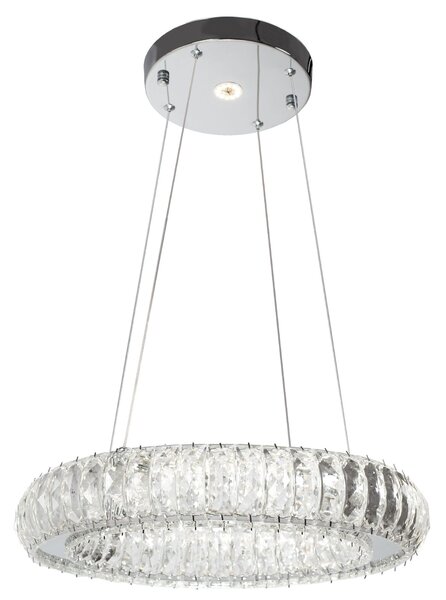 Toolight Toolight, Křišťálové LED závěsné svítidlo APP1040-CP + dálkové ovládání, chromová, OSW-09473