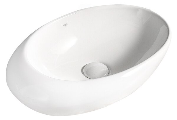 BPS-koupelny Keramické umyvadlo na desku HYD-EA-WH-490 49x31 cm, bílé