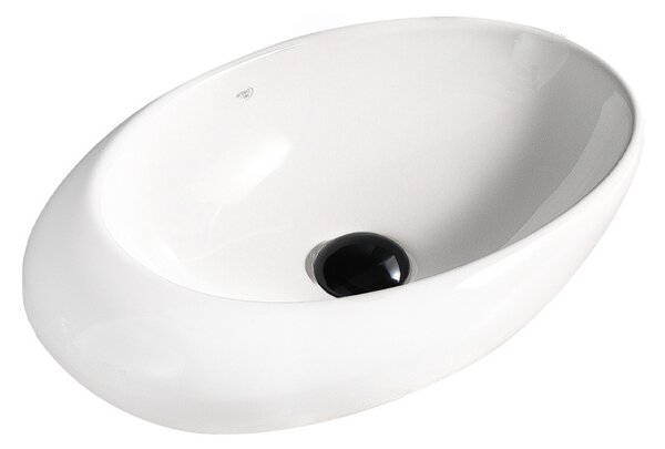BPS-koupelny Keramické umyvadlo na desku HYD-EA-WH-490 49x31 cm, bílé