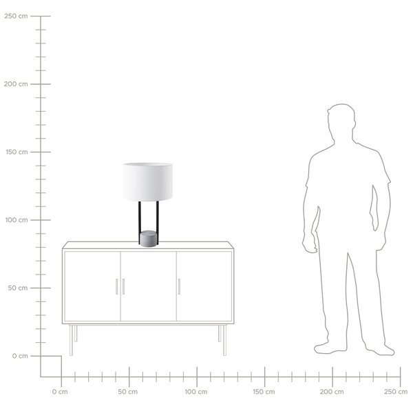 Stolní lampa REMUS Kov Bílá