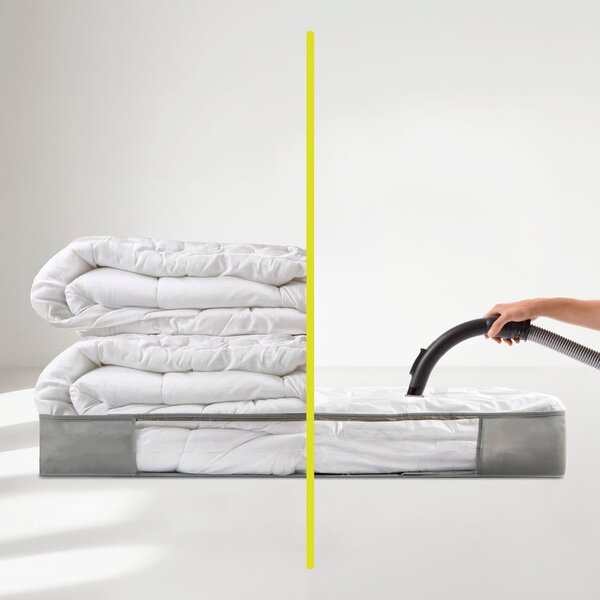 Vakuový plastový úložný box pod postel 105x45x15 cm – Homéa