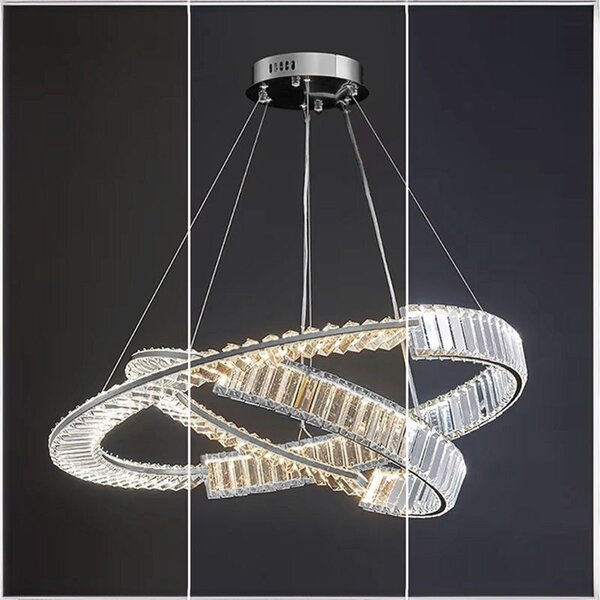 Toolight Toolight, LED křišťálové stropní svítidlo APP1525-CP60/80, chrom, OSW-06973