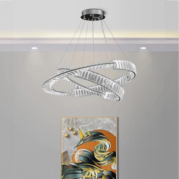 Toolight Toolight, LED křišťálové stropní svítidlo APP1525-CP60/80, chrom, OSW-06973