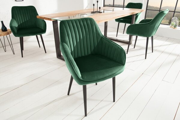 Židle Turin - smaragdově zelená