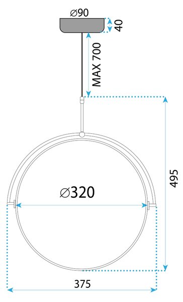 Toolight Toolight, LED stropní svítidlo 35cm APP1426-C, černá, OSW-01880