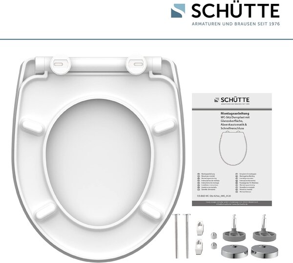 Eisl Sanitär WC prkénko Duroplast Soft Close Round Dips High Gloss 82593