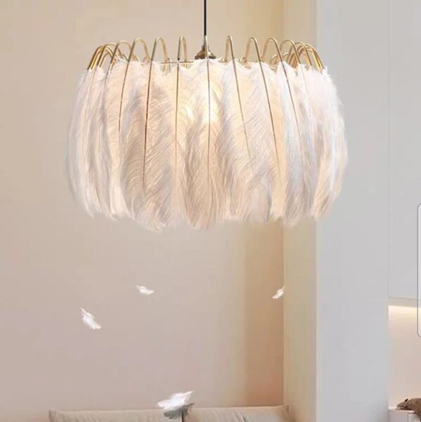 Toolight - Závěsné svítidlo Glamour 1xE27 392180, bílá-zlatá, OSW-07862