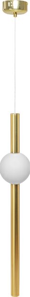 Toolight - LED stropní lampa závěsná 60cm 12W APP475-CP, zlatá-bílá, OSW-00607