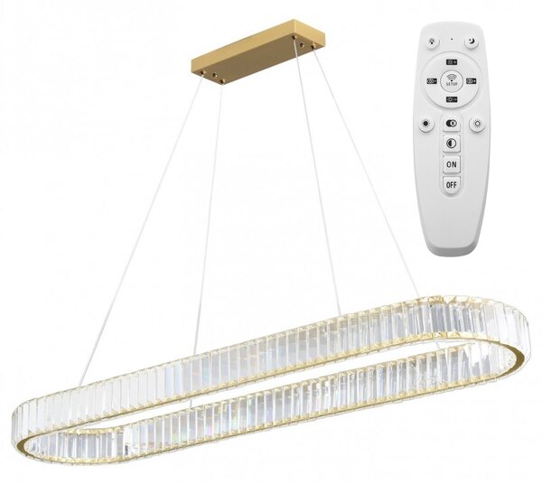 Toolight Toolight, LED stropní svítidlo 100x30 cm, 22W, APP1508-CP, zlatá matná, OSW-06971