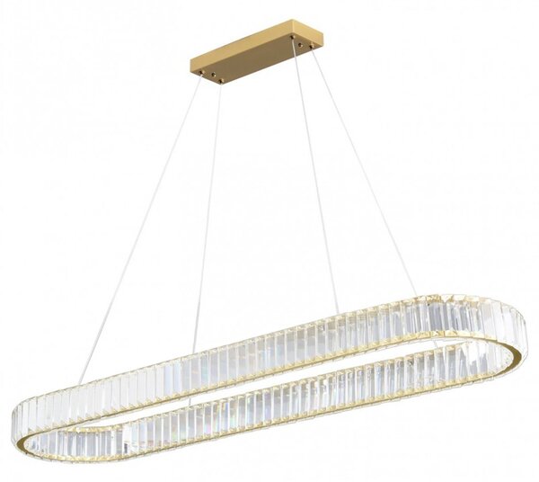 Toolight Toolight, LED stropní svítidlo 100x30 cm, 22W, APP1508-CP, zlatá matná, OSW-06971