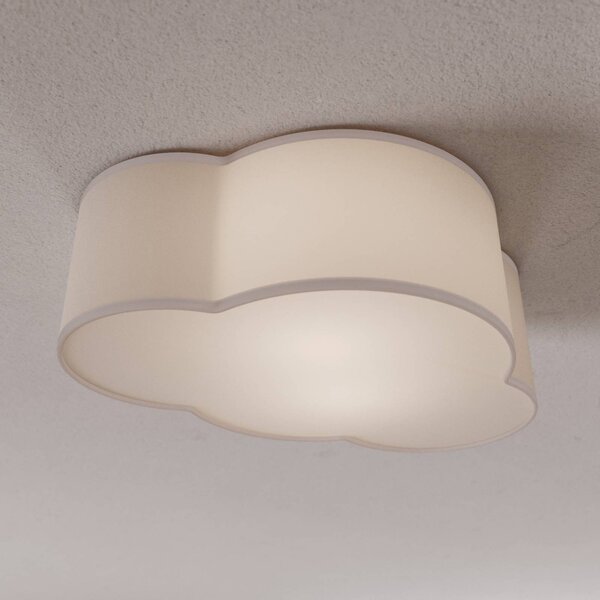 TK Lighting Stropní světlo Cloud z textilu, délka 41 cm, šedé, stmívatelný, Hliník / šedá / zinek, Obývací pokoj / jídelna, Textil / tkanina / hedvábí, Young lifestyle