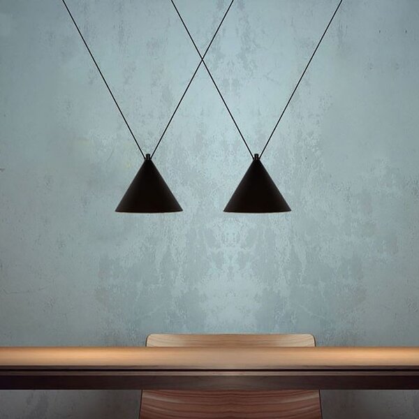 Toolight Stropní závěsné svítidlo ve stylu Loft APP548-2CP Black