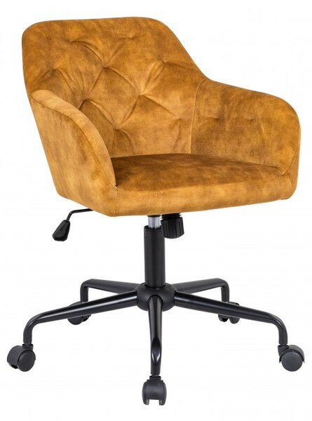 Žlutá sametová kancelářská židle Dutch Comfort »