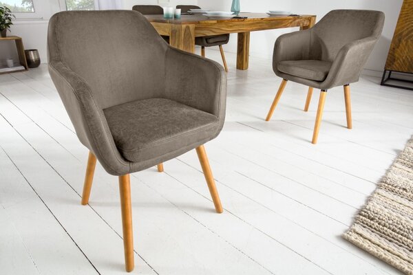 Židle Supreme Mikrovlákno vintage šedá taupe