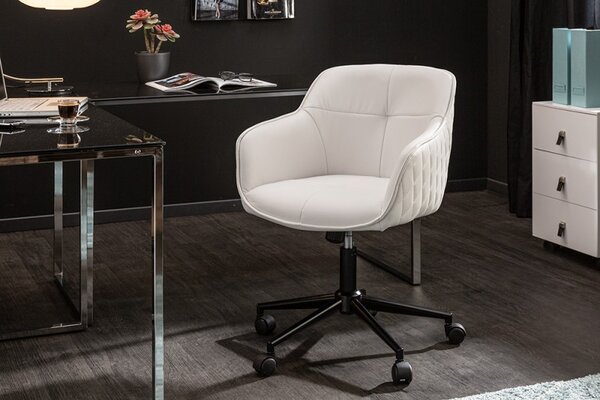 Invicta interior Kancelářská židle Euphoria eko kůže, bílá 40868