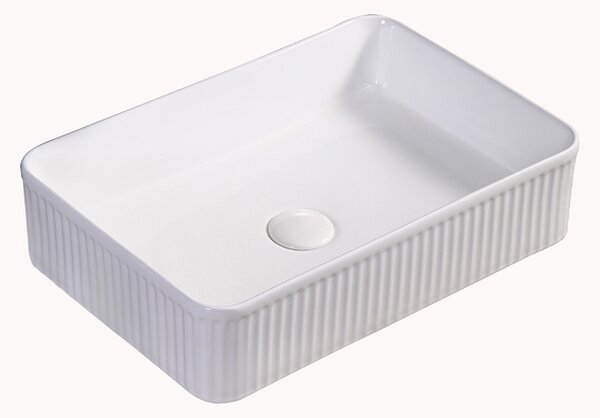 BPS-koupelny Keramické umyvadlo na desku HYD-AA-WH-500 50x34 cm, bílé