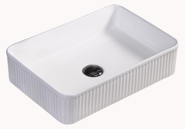 BPS-koupelny Keramické umyvadlo na desku HYD-AA-WH-500 50x34 cm, bílé