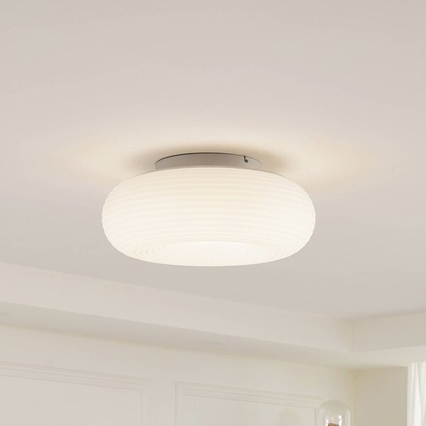 Lucande Smart LED stropní svítidlo Bolti, bílé, RGBW, Tuya, stmívatelný, Bílá / opál, Obývací pokoj / jídelna, Plast, Moderní