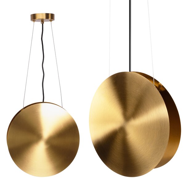 Toolight Toolight, LED závěsné stropní svítidlo 30cm APP1377-C, zlatá matná-černá, OSW-05185