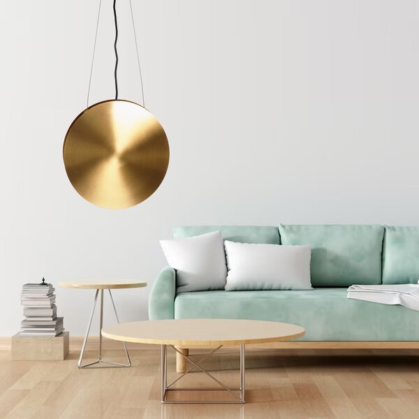 Toolight Toolight, LED závěsné stropní svítidlo 30cm APP1377-C, zlatá matná-černá, OSW-05185