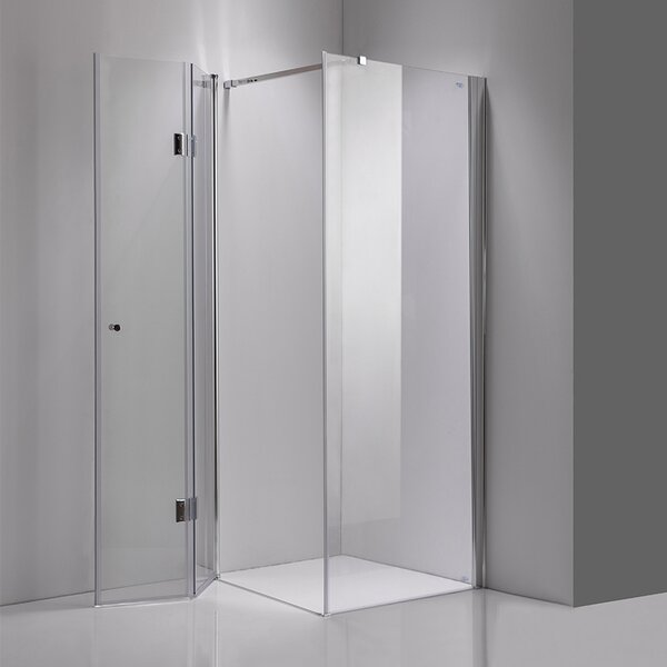 BPS-koupelny Čtvercový sprchový kout HYD-SK1180B 90x90 chrom/transparent + vanička HYD-SSV-RIKO černá