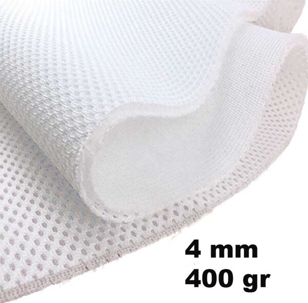 3D Síťovina pletená 400 gr/m2 Bílá 4mm