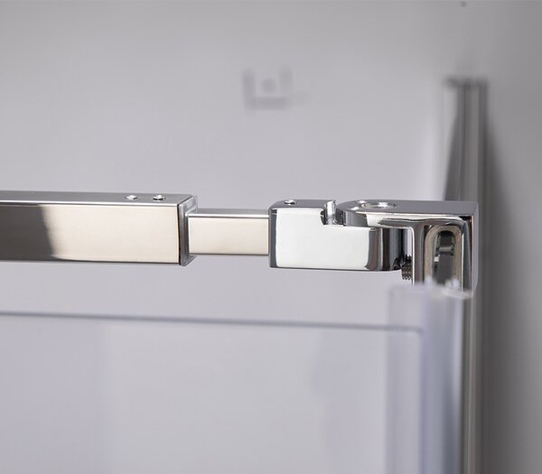 BPS-koupelny Čtvercový sprchový kout HYD-SK1180B 90x90 chrom/transparent + vanička HYD-SSV-RIKO černá