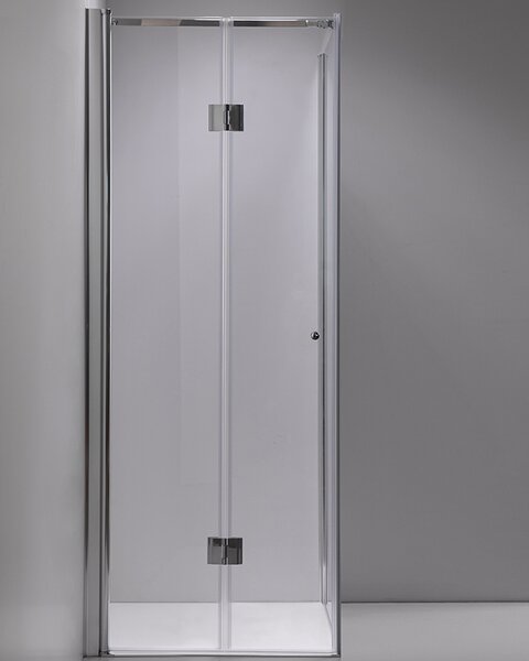 BPS-koupelny Čtvercový sprchový kout HYD-SK1180B 90x90 chrom/transparent + vanička HYD-SSV-RIKO černá