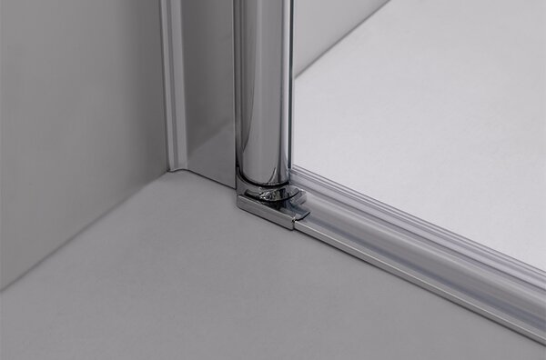 BPS-koupelny Čtvercový sprchový kout HYD-SK1180B 90x90 chrom/transparent + vanička HYD-SSV-RIKO černá