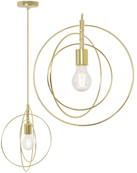 Toolight - závěsná lampa E27 APP286-1CP, zlatá, OSW-08404