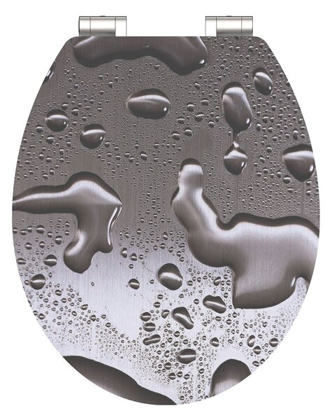 Eisl Sanitär WC prkénko MDF Soft Close Grey Steel High Gloss 80523