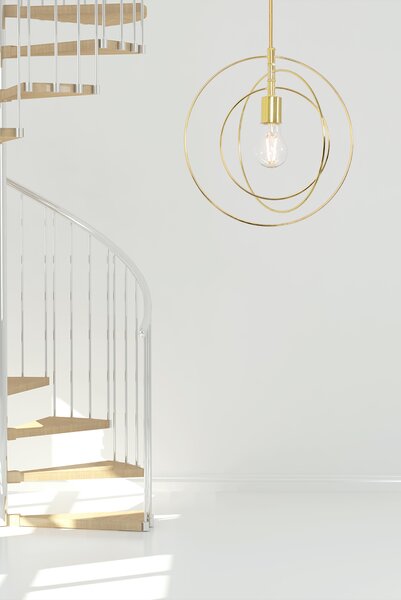 Toolight - závěsná lampa E27 APP286-1CP, zlatá, OSW-08404