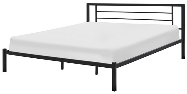 Kovová černá postel s rámem CUSSET 180 x 200 cm