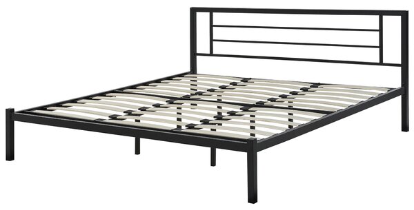 Postel Kov CUSSET 180 x 200 cm Černá