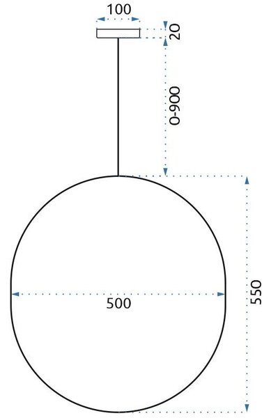 Toolight Závěsné stropní svítidlo APP967-1CP Black