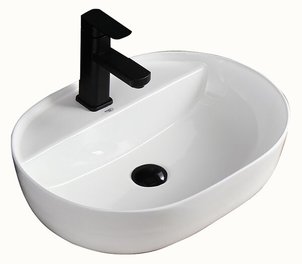 BPS-koupelny Keramické umyvadlo na desku HYD-EI-WH-605 60,5x40,5 cm, bílé