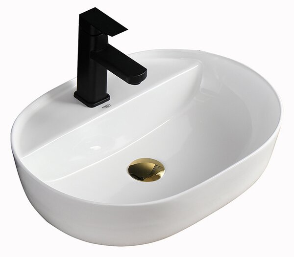 BPS-koupelny Keramické umyvadlo na desku HYD-EI-WH-605 60,5x40,5 cm, bílé