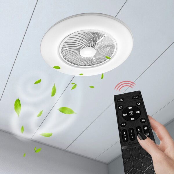 Toolight Stropní osvětlení s ventilátorem Bílé APP1551-C