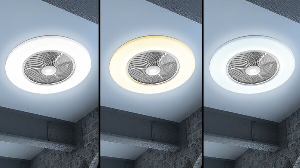 Toolight Stropní osvětlení s ventilátorem Bílé APP1551-C