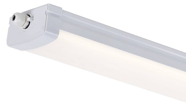 Nordlux LED osvětlení lišta Burbank IP65 z plastu, 90 cm, 4 000 K, Bílá / opál, Chodba, Plast