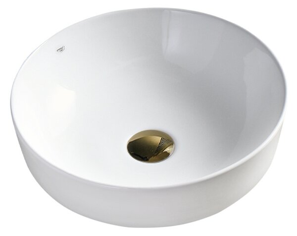 BPS-koupelny Keramické umyvadlo na desku HYD-FO-WH-415 ⌀ 41,5 cm, bílé