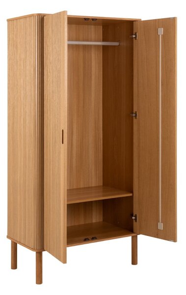 Šatní skříň v dekoru dubu v přírodní barvě 100x200x55 cm Langley – Actona