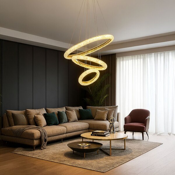Toolight Toolight, LED stropní osvětlení, 45W, 3000K, LHJ042-CP3, zlatá, OSW-60025