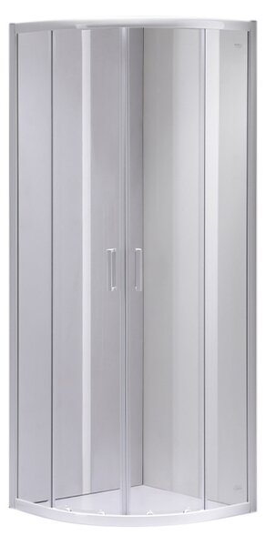 BPS-koupelny Čtvrtkruhový sprchový kout HYD-RK94A 80x80 bílá/transparent - bez vaničky