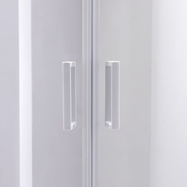 BPS-koupelny Čtvrtkruhový sprchový kout HYD-RK94A 80x80 bílá/transparent - bez vaničky