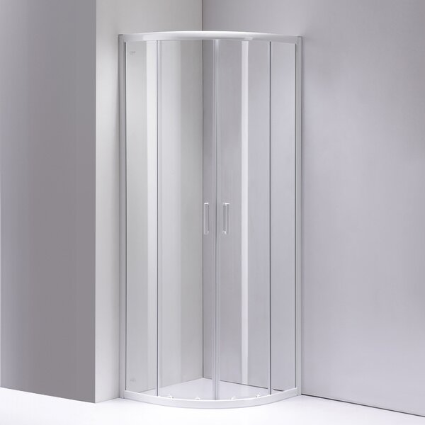 BPS-koupelny Čtvrtkruhový sprchový kout HYD-RK94A 80x80 bílá/transparent - bez vaničky